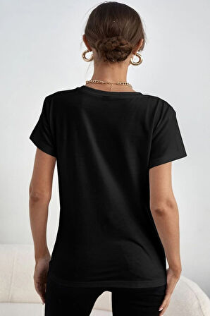 Uyguntarz Unisex Rose Baskılı T-shirt