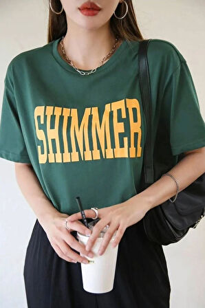 Uyguntarz Unisex Shimmer Baskılı T-shirt