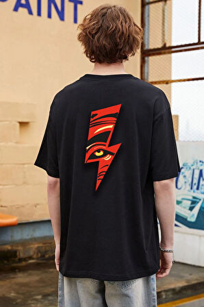 Uyguntarz Unisex Yıldırım Baskılı T-shirt