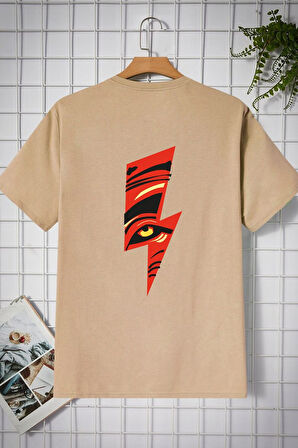 Uyguntarz Unisex Yıldırım Baskılı T-shirt