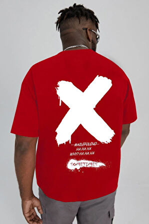 Uyguntarz Unisex Sometimes X Baskılı T-shirt