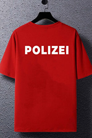 Uyguntarz Unisex Polizei Baskılı T-shirt