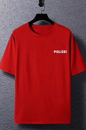 Uyguntarz Unisex Polizei Baskılı T-shirt