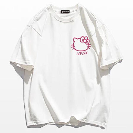 Beyaz Hello Kitty Labzaa (Unisex) T-Shirt