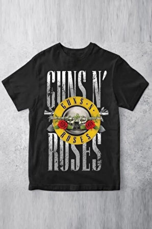 Siyah Guns N' Roses Logo Unisex T-shirt