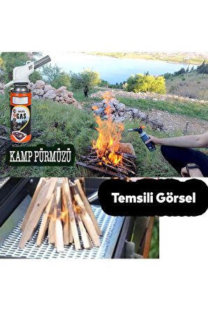 Kamp Gazı Bütan Propan Gaz Tüpü Portatif Ocak Kartuşu Tek kullanımlık Pürmüz 400 ml 1 Adet