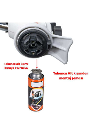 Kamp Gazı Bütan Propan Gaz Tüpü Portatif Ocak Kartuşu Tek kullanımlık Pürmüz 400 ml 1 Adet