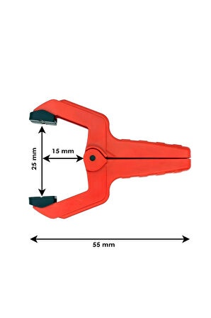 4 ADET Yaylı Kıskaç Mandal El Tip İşkence Mengene Kırmızı Klips Hobi 25 mm 1 inç
