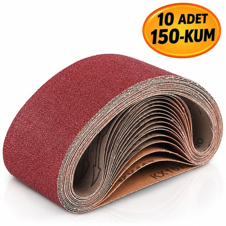 Sonsuz Bant 150 Kum Tank Palet Zımpara Kağıdı 75 x 533 mm (10 Adet)