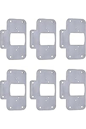 Dolap Kapak Taş Menteşe Tamir Sacı Nobel Pratik Onarım Kiti 6,5x9 Cm Yuva Tablası 6 Adet