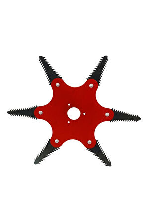 Benzinli Tırpan Metal Çim Çayır Biçme Kesme Aparatı 6 Kollu Testere Dişli Ahtapot Bıçak Başlığı