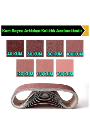 BRO Sonsuz Bant 40 Kum Tank Palet Zımpara Kağıdı 75 x 533 mm (10 ADET).