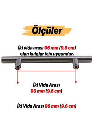 Mia Motan (96 mm - 9.6 cm) İnox Metal Mobilya Mutfak Çekmece Dolap Dolabı Kulbu Kulpu Kulpları.