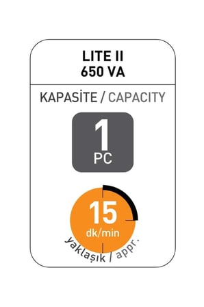 Tunçmatik 650VA LitII Line İnteractive UPS TSK5200