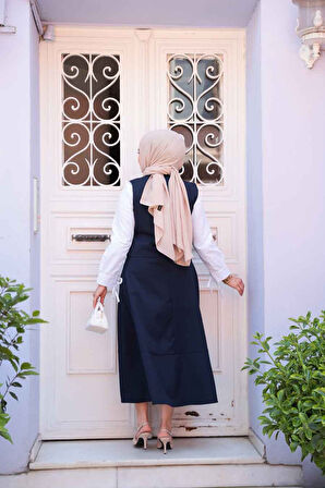 Lacivert Tesettür Etekli İkili Takım 75471L