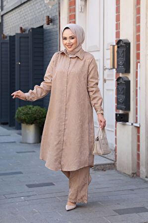 Desenli Vizon Tesettür İkili Takım 12981V