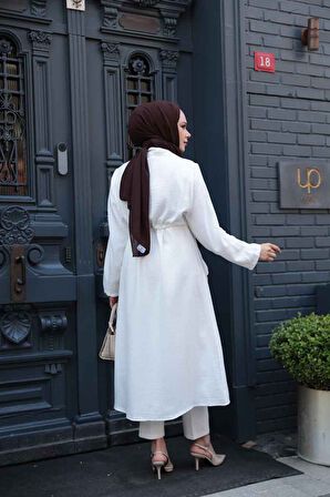 İnci Detaylı Ekru Tesettür Kap 6714E