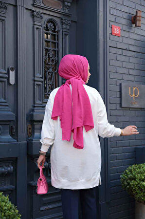 Desenli Ekru Tesettür Tunik 10631E