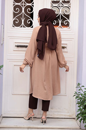 Düğmeli Bisküvi Tesettür Tunik 32172BS