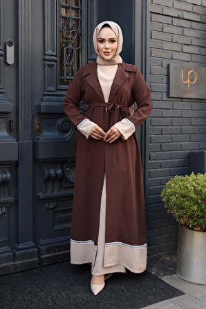 Kahverengi Tesettür Üçlü Takım 76371KH