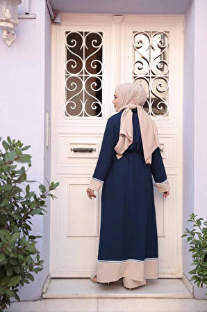 Lacivert Tesettür Üçlü Takım 76371L