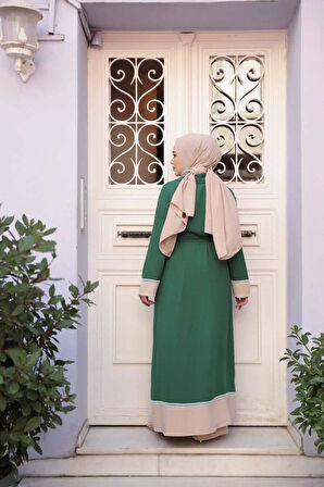 Yeşil Tesettür Üçlü Takım 76371Y