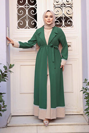 Yeşil Tesettür Üçlü Takım 76371Y