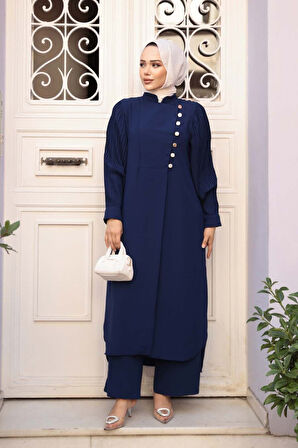 Lacivert Tesettür İkili Takım 7655L