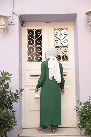 Yeşil Tesettür İkili Takım 7655Y