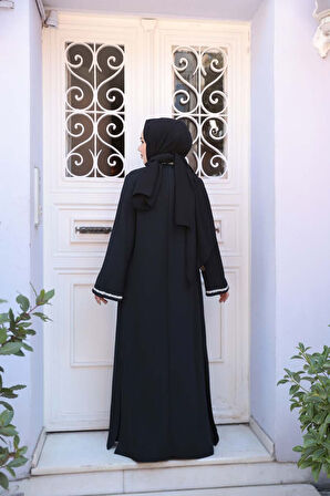 Elbiseli Siyah Tesettür İkili Takım 76852S