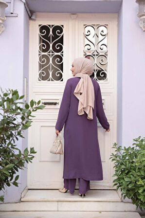 Ceketli Lila Tesettür İkili Takım 76521LILA