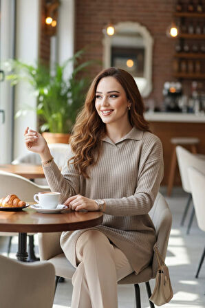 Fitilli Vizon Triko Kazak Tunik 65903V2