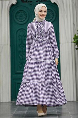 Mor Tesettür Elbise 2702MOR