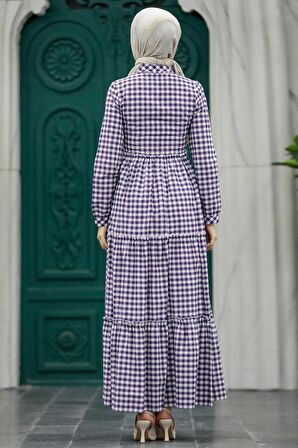 Mor Tesettür Elbise 2702MOR