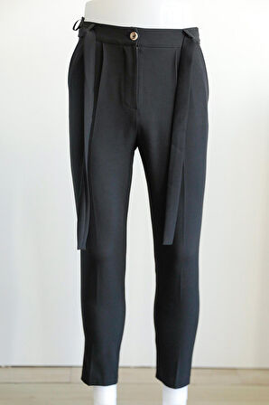 Dar Paça Siyah Tesettür Pantolon 1037S