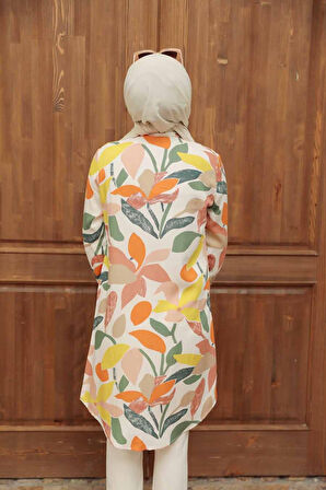 Desenli Tesettür Viskon Tunik 11580DSN