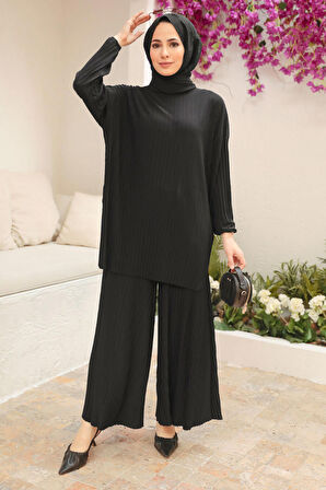Siyah Tesettür Sandy İkili Takım 41502S