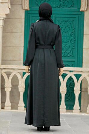 Siyah Tesettür Elbise 342600S