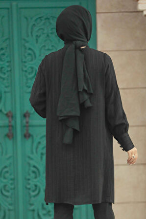 Siyah Tesettür Tunik 614S