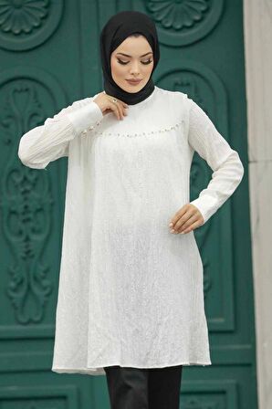 Ekru Tesettür Tunik 614E