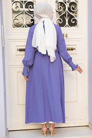 Kemerli Lila Tesettür Kap 59931LILA