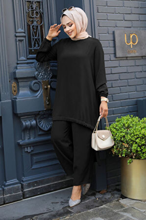 Siyah Tesettür İkili Takım 65876S