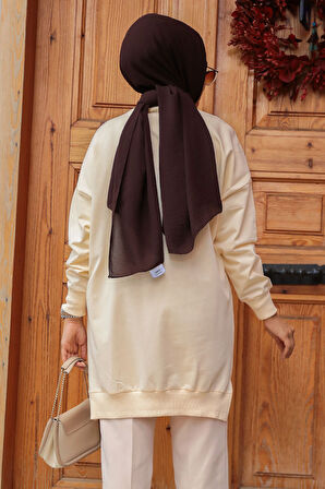 Bej Tesettür Tunik 30644BEJ