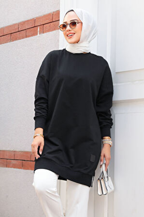Siyah Tesettür Tunik 30644S