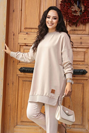 Koyu Bej İki İplik Tunik 30644KBEJ