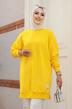 Sarı Tesettür Tunik 30644SR