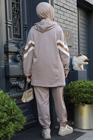 Fermuarlı Vizon Tesettür İkili Takım 20135V