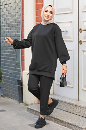 Siyah Tesettür İkili Takım 61351S