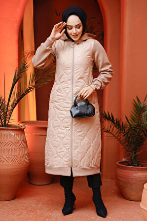 Kapitone Bisküvi Tesettür Kap 80291BS