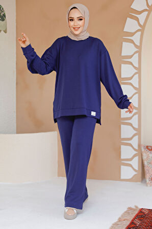 Lacivert Tesettür İkili Takım 30187L